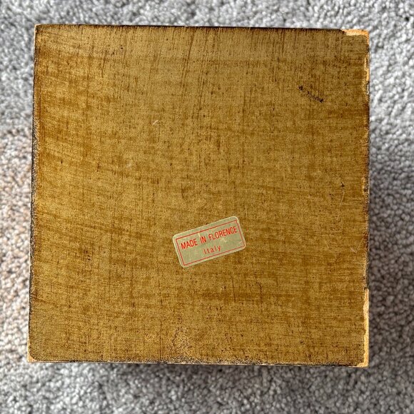 Vintage Florentine Tissue Box Gold with Cherubs Made in Italy - Picture 14 of 14